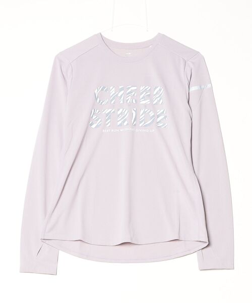 TIGORA（ティゴラ）の「ティゴラ TIGORA ランニング グラフィック長袖Tシャツ（Tシャツ/カットソー・レディース・ラベンダー/ブラウン/ブラック・S/M/L/XL）」の3枚目の写真