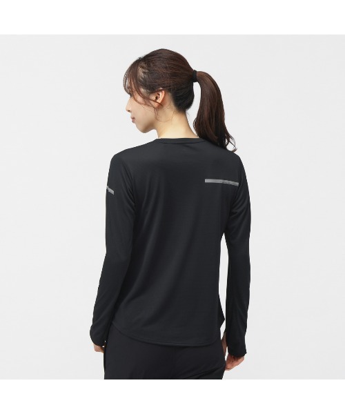 TIGORA（ティゴラ）の「ティゴラ TIGORA ランニング グラフィック長袖Tシャツ（Tシャツ/カットソー・レディース・ラベンダー/ブラウン/ブラック・S/M/L/XL）」の5枚目の写真