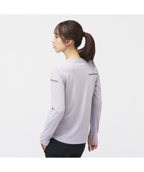 TIGORA（ティゴラ）の「ティゴラ TIGORA ランニング グラフィック長袖Tシャツ（Tシャツ/カットソー・レディース・ラベンダー/ブラウン/ブラック・S/M/L/XL）」の12枚目の写真