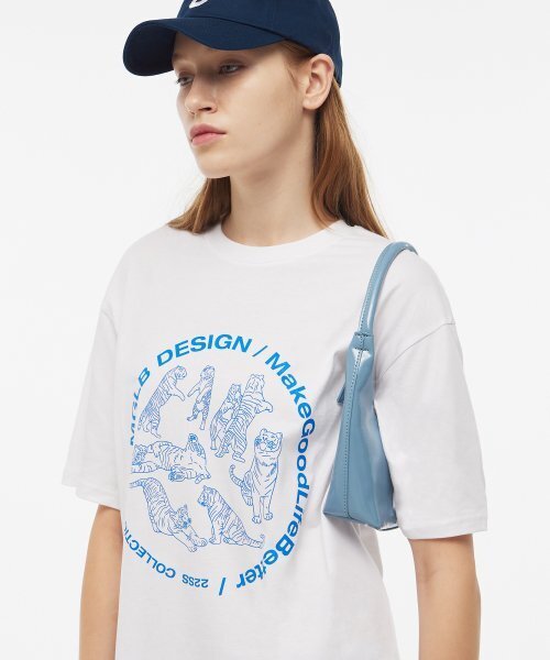 MATCHGLOBE(マッチグローブ)の「タイガーサークルドローイングボックスT(ホワイト)(Tシャツ/カットソー・レディース・その他・FREE)」の3枚目の写真
