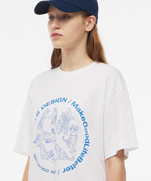 MATCHGLOBE(マッチグローブ)の「タイガーサークルドローイングボックスT(ホワイト)(Tシャツ/カットソー・レディース・その他・FREE)」の5枚目の写真