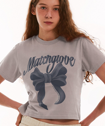 ビッグリボンクロップTシャツ(ベージュ)
