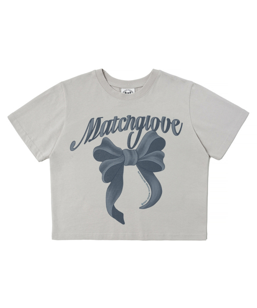 MATCHGLOBE(マッチグローブ)の「ビッグリボンクロップTシャツ(ベージュ)(Tシャツ/カットソー・レディース・その他・FREE)」の2枚目の写真