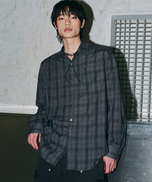 ANOLORCODE（アノローコード）の「キッシュチェックシャツ（ブラック）（シャツ/ブラウス）」