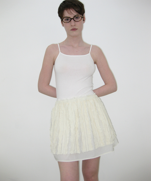CACELE(カッセル)の「RIPPLE LAYERED SKIRTS, IVORY(スカート・レディース・その他・FREE)」の3枚目の写真