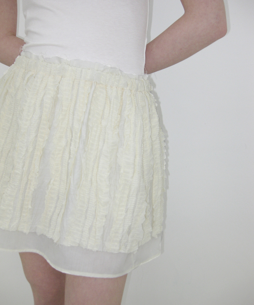 CACELE(カッセル)の「RIPPLE LAYERED SKIRTS, IVORY(スカート・レディース・その他・FREE)」の5枚目の写真
