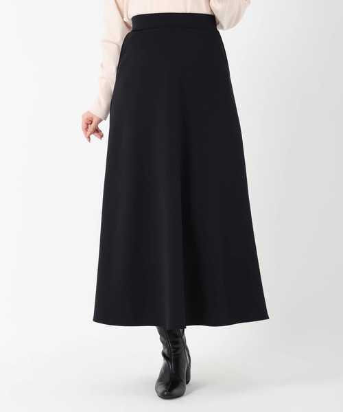 STRAWBERRY-FIELDS（ストロベリーフィールズ）の「アクアジャージバックスエード_バックウォームジャージスカート（スカート・レディース・アイボリー/ブラック・2）」の4枚目の写真