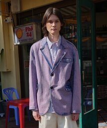 YOUNGOH（ヨンオ）の「ウォッシュドデニムジャケットピンク（デニムジャケット）」