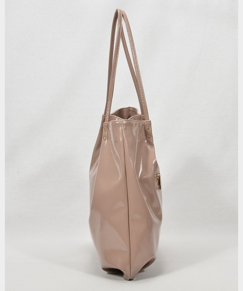 LEBELIER(ルベリエ)の「ソフトエナメルA4トート(トートバッグ・レディース・ピンク/ブラック/グレー系その他/グレー・FREE)」の6枚目の写真