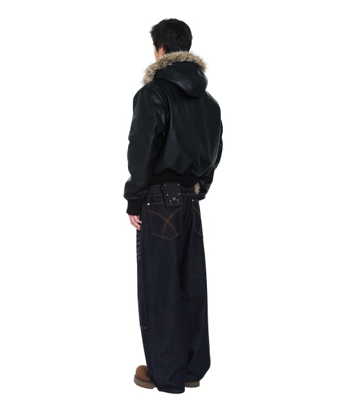 AAKAM(アーカム)の「Hooded Fur Leather Jacket (Black)(ライダースジャケット・レディース・その他・1/2)」の11枚目の写真