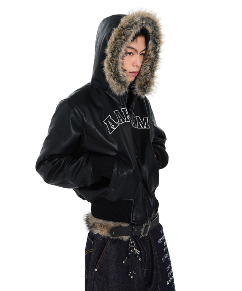 AAKAM(アーカム)の「Hooded Fur Leather Jacket (Black)(ライダースジャケット・レディース・その他・1/2)」の13枚目の写真