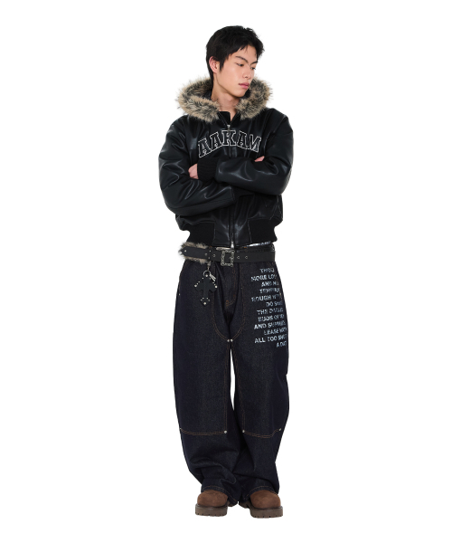 AAKAM(アーカム)の「Hooded Fur Leather Jacket (Black)(ライダースジャケット・レディース・その他・1/2)」の14枚目の写真