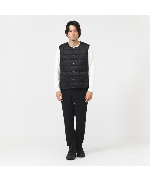 TAION(タイオン)の「タイオン TAION CREW NECK BUTTON DOWN VEST(ダウンベスト・メンズ・オリーブ/ブラック/ベージュ・M/L/LL)」の5枚目の写真