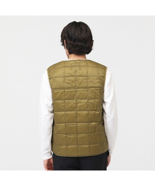 TAION(タイオン)の「タイオン TAION CREW NECK BUTTON DOWN VEST(ダウンベスト・メンズ・オリーブ/ブラック/ベージュ・M/L/LL)」の10枚目の写真