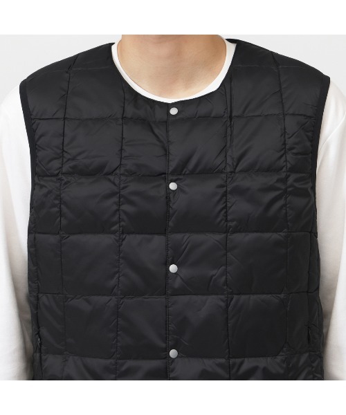 TAION(タイオン)の「タイオン TAION CREW NECK BUTTON DOWN VEST(ダウンベスト・メンズ・オリーブ/ブラック/ベージュ・M/L/LL)」の6枚目の写真