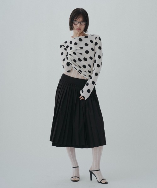 FEKETE（フェケテ）の「polka dot long sleeve tee / ドットロンT（Tシャツ/カットソー・レディース・ホワイト・LARGE/MEDIUM/SMALL）」の11枚目の写真
