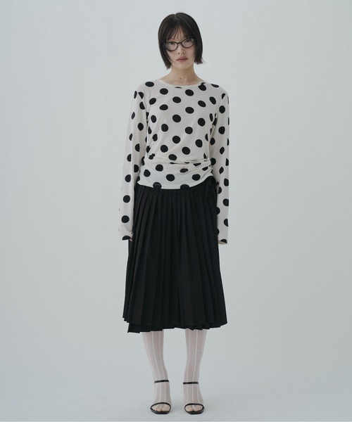 FEKETE（フェケテ）の「polka dot long sleeve tee / ドットロンT（Tシャツ/カットソー・レディース・ホワイト・LARGE/MEDIUM/SMALL）」の14枚目の写真