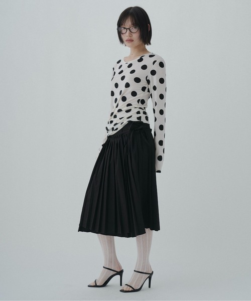 FEKETE（フェケテ）の「polka dot long sleeve tee / ドットロンT（Tシャツ/カットソー・レディース・ホワイト・LARGE/MEDIUM/SMALL）」の15枚目の写真
