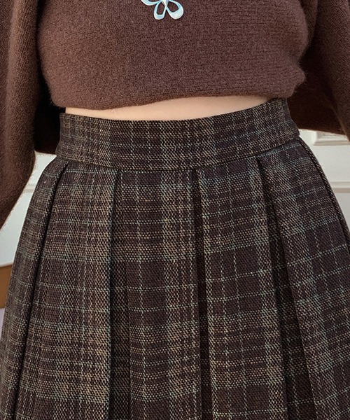 LAFFMO（ラフモ）の「チェック柄プリーツロングスカート（スカート・レディース・ブラウン/ブラック・L/M）」の20枚目の写真
