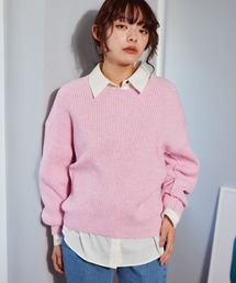 mysty woman | 切り替えアウトリンキングニット 640159(ニット/セーター)