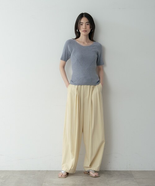 GALLEST(ギャレスト)の「バックカットアウトニット(ニット/セーター・レディース・ベージュ/ライトブルー・38)」の7枚目の写真