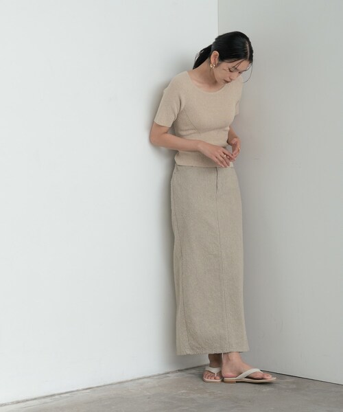 GALLEST(ギャレスト)の「バックカットアウトニット(ニット/セーター・レディース・ベージュ/ライトブルー・38)」の15枚目の写真