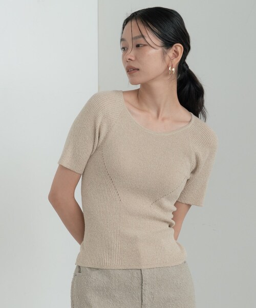 GALLEST(ギャレスト)の「バックカットアウトニット(ニット/セーター・レディース・ベージュ/ライトブルー・38)」の19枚目の写真