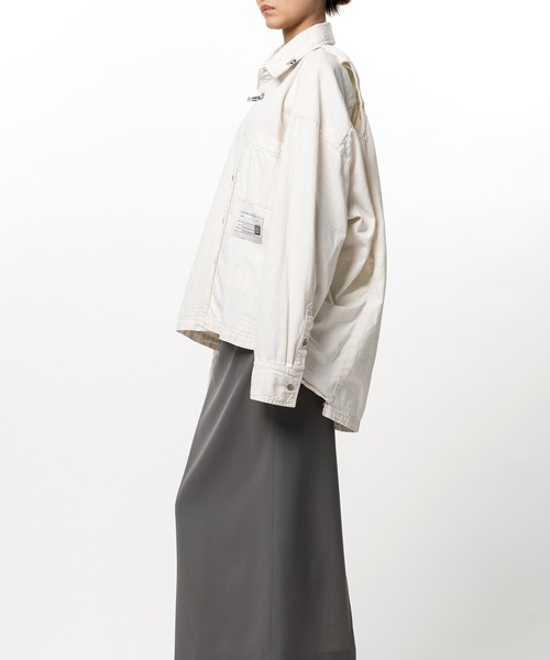 Maison MIHARA YASUHIRO(メゾンミハラヤスヒロ)の「Vest Combined Denim Shirt(シャツ/ブラウス・レディース・ホワイト/インディゴブルー・36/38)」の5枚目の写真