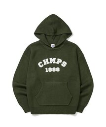 CHMPS Patch Knit Sweater Hoodie B22FT12KH