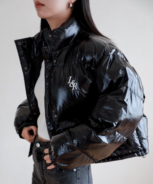 LOSSYROW(ロッシロー)の「Lossy Glossy Crop Padding_black(ダウンジャケット/コート・レディース・その他・FREE)」の2枚目の写真