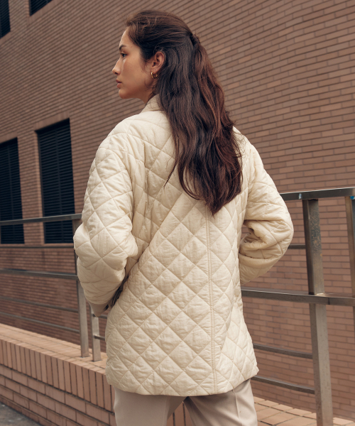 OCTETTE(オテット)の「RELAX QUILTED WORK JK_BEIGE(ダウンジャケット/コート・レディース・ベージュ・FREE)」の6枚目の写真