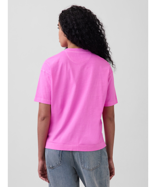 GAP(ギャップ)の「オーガニックコットン ヴィンテージソフト アスレチック GAPロゴ チュニックTシャツ(Tシャツ/カットソー・レディース・ホワイト/イエロー/ライトブルー/ブラック/ブルー/ピンク・XS/M/XL/S/L/XXS)」の22枚目の写真