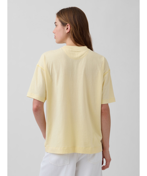 GAP(ギャップ)の「オーガニックコットン ヴィンテージソフト アスレチック GAPロゴ チュニックTシャツ(Tシャツ/カットソー・レディース・ホワイト/イエロー/ライトブルー/ブラック/ブルー/ピンク・XS/M/XL/S/L/XXS)」の19枚目の写真