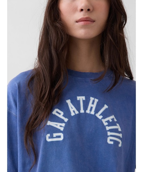 GAP(ギャップ)の「オーガニックコットン ヴィンテージソフト アスレチック GAPロゴ チュニックTシャツ(Tシャツ/カットソー・レディース・ホワイト/イエロー/ライトブルー/ブラック/ブルー/ピンク・XS/M/XL/S/L/XXS)」の4枚目の写真