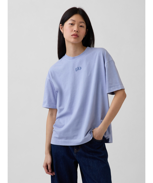 GAP(ギャップ)の「オーガニックコットン ヴィンテージソフト アスレチック GAPロゴ チュニックTシャツ(Tシャツ/カットソー・レディース・ホワイト/イエロー/ライトブルー/ブラック/ブルー/ピンク・XS/M/XL/S/L/XXS)」の7枚目の写真