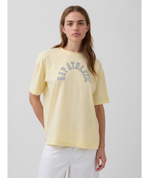 GAP(ギャップ)の「オーガニックコットン ヴィンテージソフト アスレチック GAPロゴ チュニックTシャツ(Tシャツ/カットソー・レディース・ホワイト/イエロー/ライトブルー/ブラック/ブルー/ピンク・XS/M/XL/S/L/XXS)」の8枚目の写真