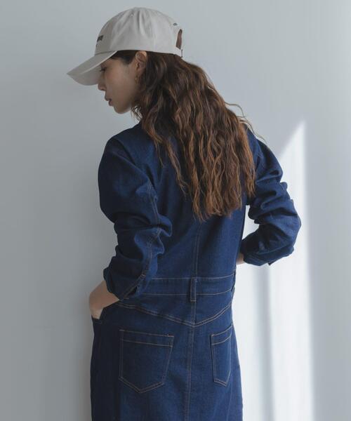 URBAN RESEARCH Sonny Label(アーバンリサーチサニーレーベル)の「デニムジャンパースカート(ワンピース・レディース・ブラック/インディゴブルー・38/36)」の7枚目の写真