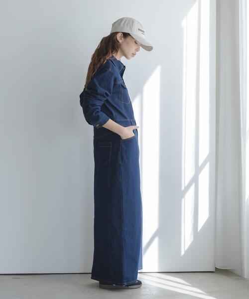 URBAN RESEARCH Sonny Label(アーバンリサーチサニーレーベル)の「デニムジャンパースカート(ワンピース・レディース・ブラック/インディゴブルー・38/36)」の9枚目の写真
