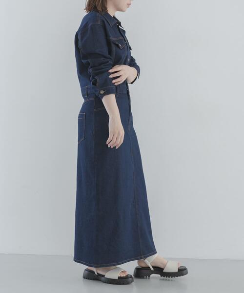 URBAN RESEARCH Sonny Label(アーバンリサーチサニーレーベル)の「デニムジャンパースカート(ワンピース・レディース・ブラック/インディゴブルー・38/36)」の13枚目の写真