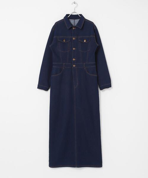 URBAN RESEARCH Sonny Label(アーバンリサーチサニーレーベル)の「デニムジャンパースカート(ワンピース・レディース・ブラック/インディゴブルー・38/36)」の15枚目の写真