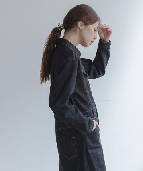 URBAN RESEARCH Sonny Label(アーバンリサーチサニーレーベル)の「デニムジャンパースカート(ワンピース・レディース・ブラック/インディゴブルー・38/36)」の10枚目の写真
