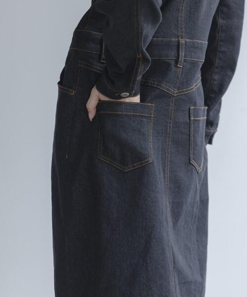 URBAN RESEARCH Sonny Label(アーバンリサーチサニーレーベル)の「デニムジャンパースカート(ワンピース・レディース・ブラック/インディゴブルー・38/36)」の12枚目の写真