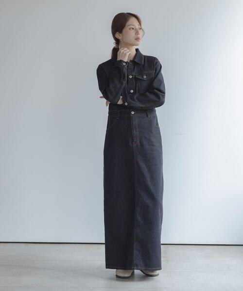 URBAN RESEARCH Sonny Label(アーバンリサーチサニーレーベル)の「デニムジャンパースカート(ワンピース・レディース・ブラック/インディゴブルー・38/36)」の13枚目の写真