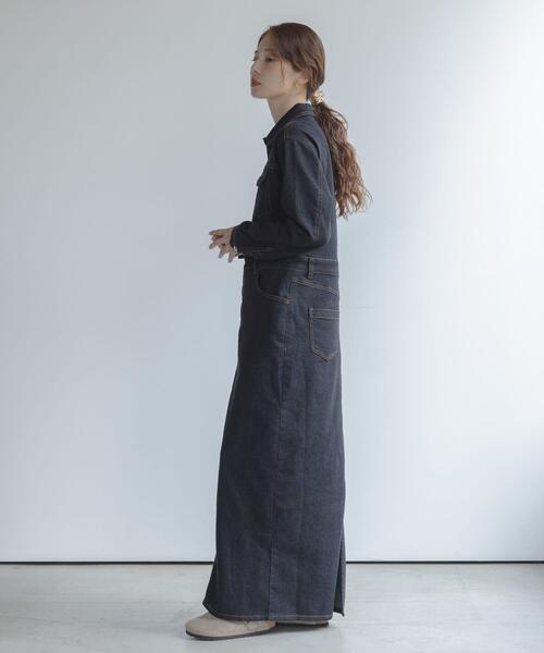 URBAN RESEARCH Sonny Label(アーバンリサーチサニーレーベル)の「デニムジャンパースカート(ワンピース・レディース・ブラック/インディゴブルー・38/36)」の15枚目の写真