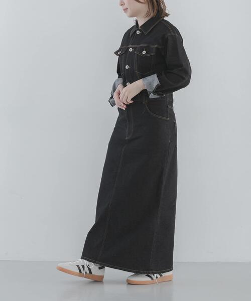 URBAN RESEARCH Sonny Label(アーバンリサーチサニーレーベル)の「デニムジャンパースカート(ワンピース・レディース・ブラック/インディゴブルー・38/36)」の18枚目の写真