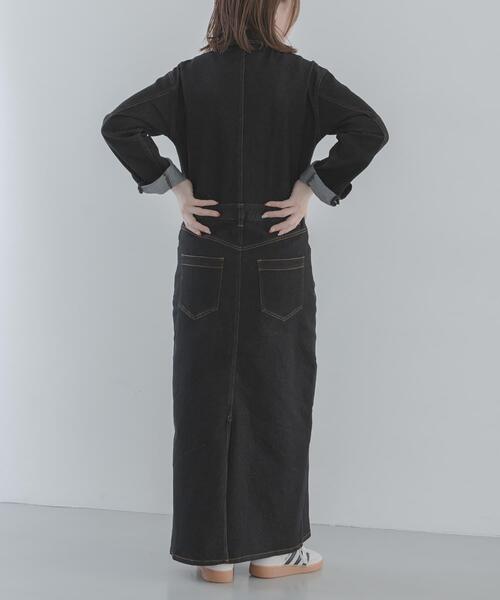 URBAN RESEARCH Sonny Label(アーバンリサーチサニーレーベル)の「デニムジャンパースカート(ワンピース・レディース・ブラック/インディゴブルー・38/36)」の19枚目の写真