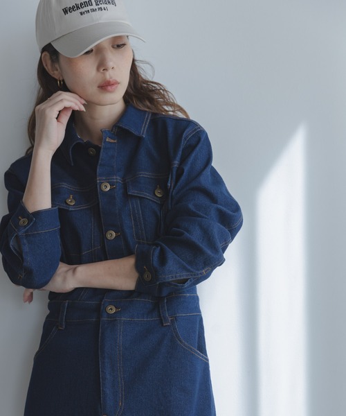 URBAN RESEARCH Sonny Label(アーバンリサーチサニーレーベル)の「デニムジャンパースカート(ワンピース・レディース・ブラック/インディゴブルー・38/36)」の12枚目の写真