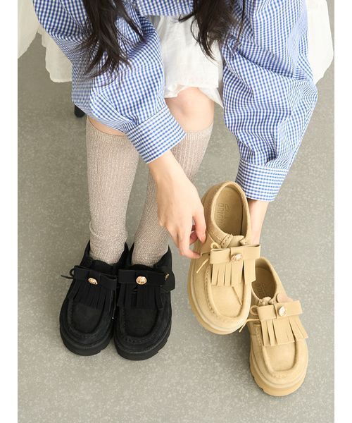 LILY BROWN（リリーブラウン）の「トラックソールデッキシューズ（その他シューズ・レディース・ブラック/ブラウン・S/M/L）」の7枚目の写真