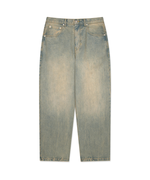 LMCの「WASHED STITCH DENIM WIDE JEAN sand(デニムパンツ・レディース・その他・S/M/L)」の1枚目の写真