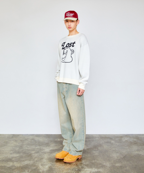 LMCの「WASHED STITCH DENIM WIDE JEAN sand(デニムパンツ・レディース・その他・S/M/L)」の2枚目の写真